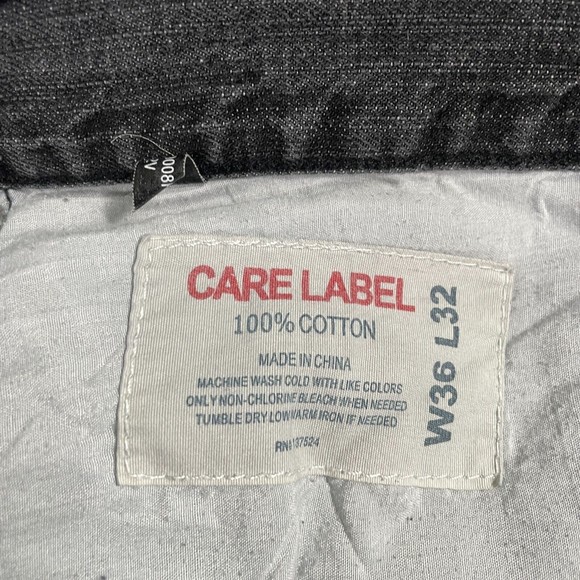 Express Jeans Relaxed Boot Cut Charcoal Black Gray Men's Size 36 x 32 - Picture 8 of 9